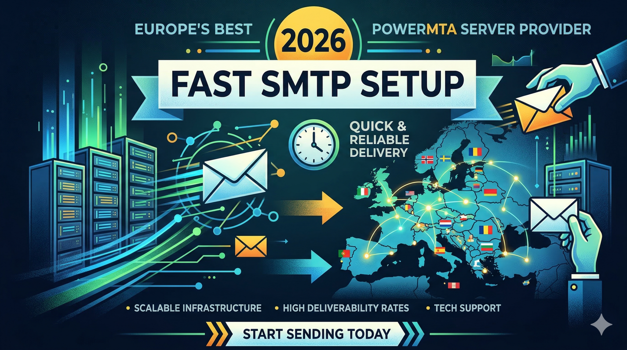 Best PowerMTA Server Provider in Europe | Fast SMTP Setup 2026